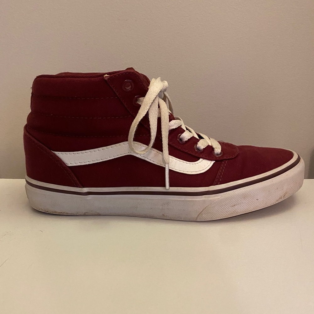 Burgundy Hightop Vans